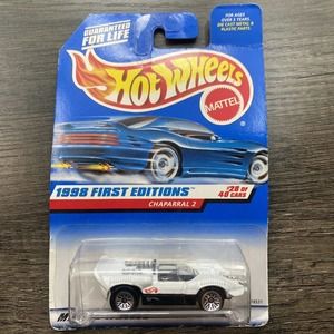 1998 Hot Wheels #669 First Editions 28/40 CHAPARRAL 2 White w/Chrome Lace Spokes